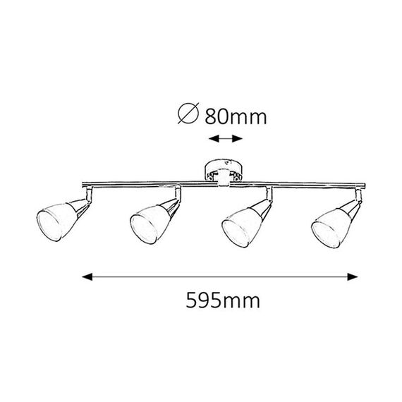 Спот Nicolette 6770 Rabalux 4x40W E14 | Osvetlenieto.bg