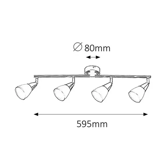 Спот Nicolette 6770 Rabalux 4x40W E14 | Osvetlenieto.bg