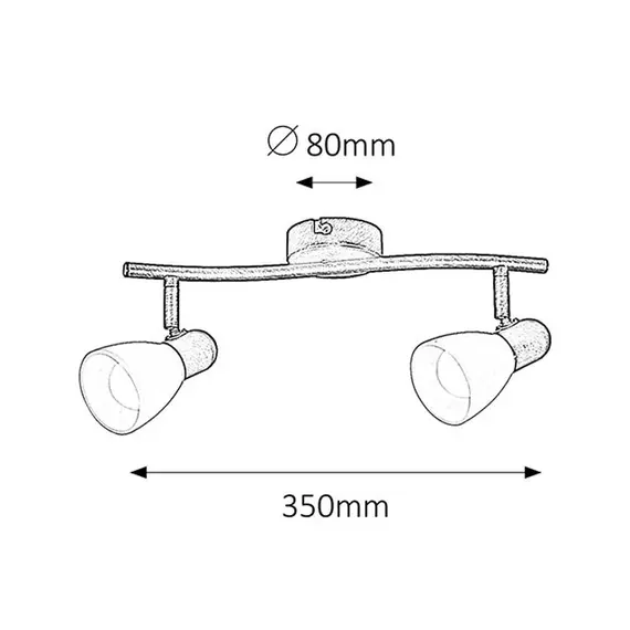 Спот Soma 6592 Rabalux 2x40W E14 | Osvetlenieto.bg