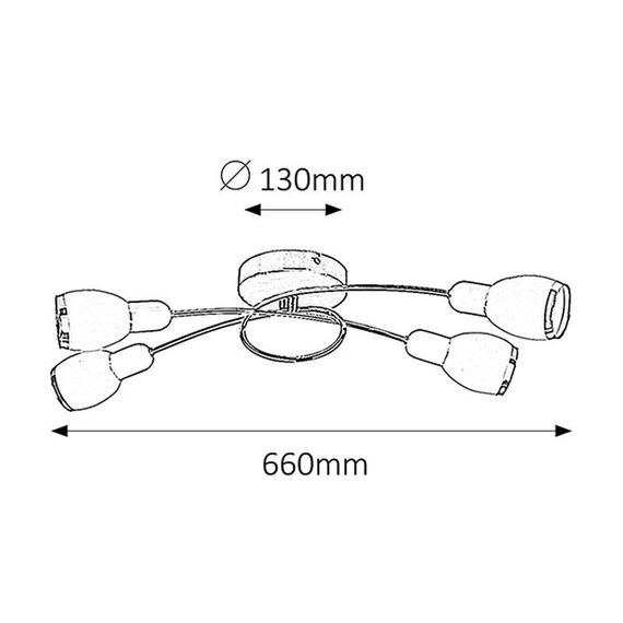Плафон Elite 6063 Rabalux 4xE14 | Osvetlenieto.bg