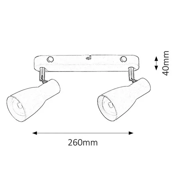 Спот Ebony 6027 Rabalux 2x20W E27 | Osvetlenieto.bg