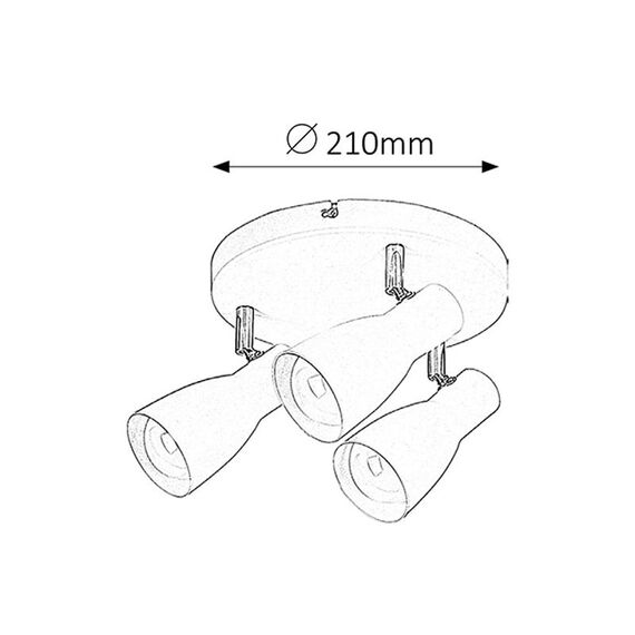 Спот Ebony 6028 Rabalux 3x20W E27 | Osvetlenieto.bg