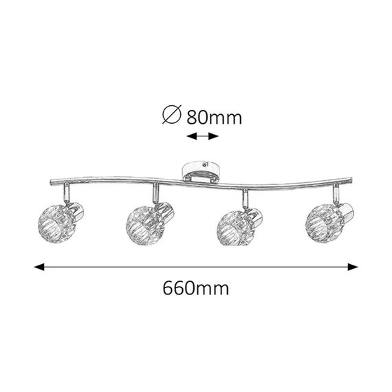 Спот Lauren 6094 Rabalux 4xE14 | Osvetlenieto.bg