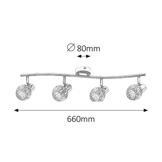 Спот Lauren 6094 Rabalux 4xE14 | Osvetlenieto.bg