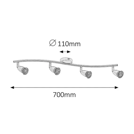 Спот Norman 5994 Rabalux 4xGU10 | Osvetlenieto.bg