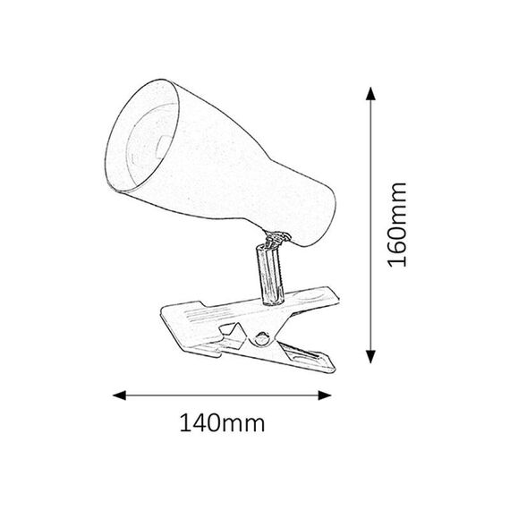 Спот с щипка Ebony 6026 Rabalux 20W E27 | Osvetlenieto.bg