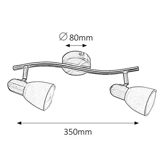 Спот Soma 6307 Rabalux 2x40W E14 | Osvetlenieto.bg