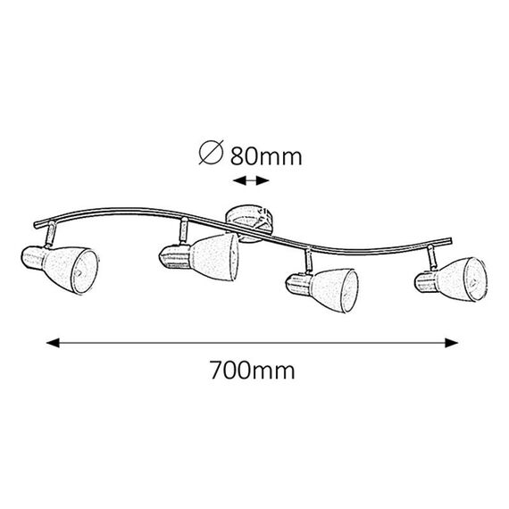 Спот Soma 6309 Rabalux 4x40W E14 | Osvetlenieto.bg