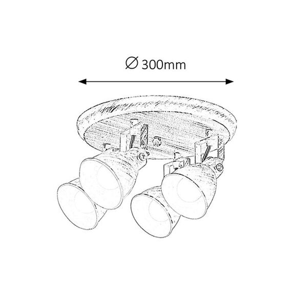 Спот Vivienne 5969 Rabalux 4xE14 | Osvetlenieto.bg