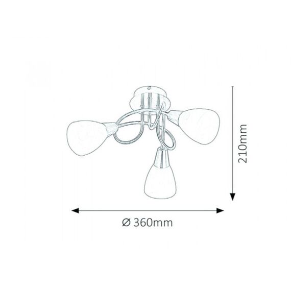 Плафон Jenna 5532 Rabalux 3xE14 | Osvetlenieto.bg