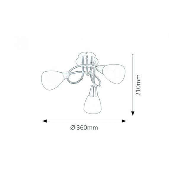 Плафон Jenna 5533 Rabalux 3xE14 | Osvetlenieto.bg