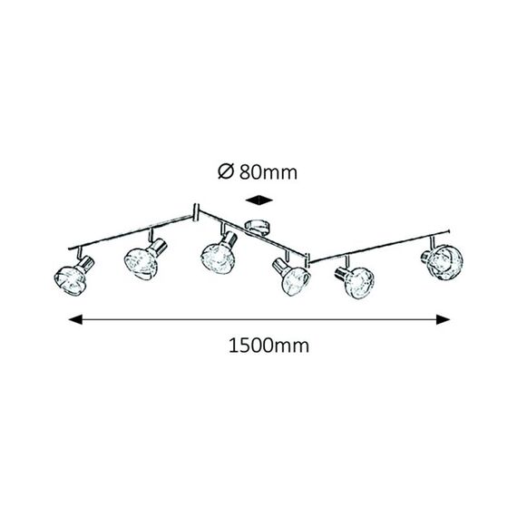 Спот Holly 5553 Rabalux 6xE14 | Osvetlenieto.bg