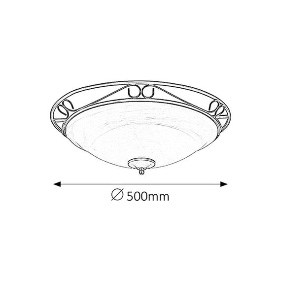 Плафон Athen 3723 Rabalux 3xE27 | Osvetlenieto.bg