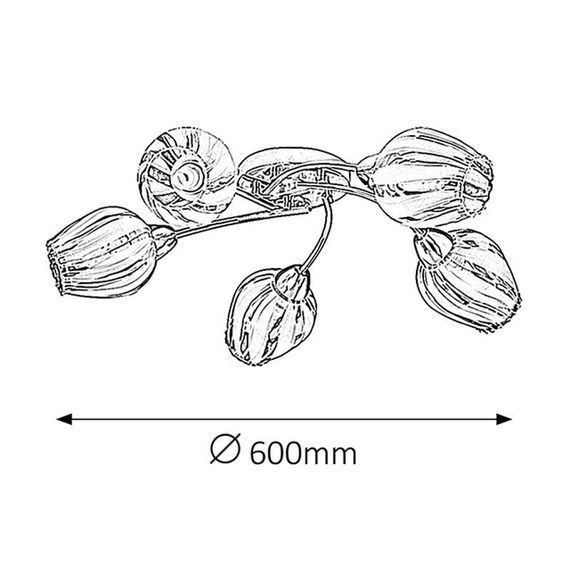 Плафон Danila 2970 Rabalux 5xE27 | Osvetlenieto.bg