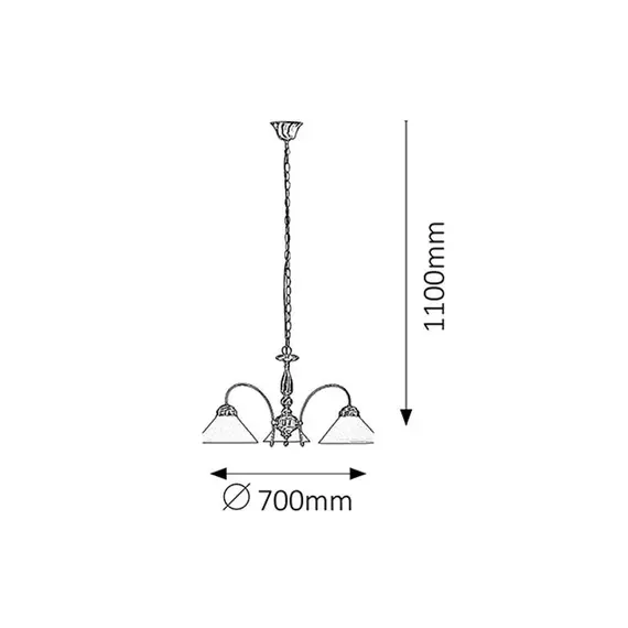 Полилей Marian 2703 Rabalux 3xE27 | Osvetlenieto.bg