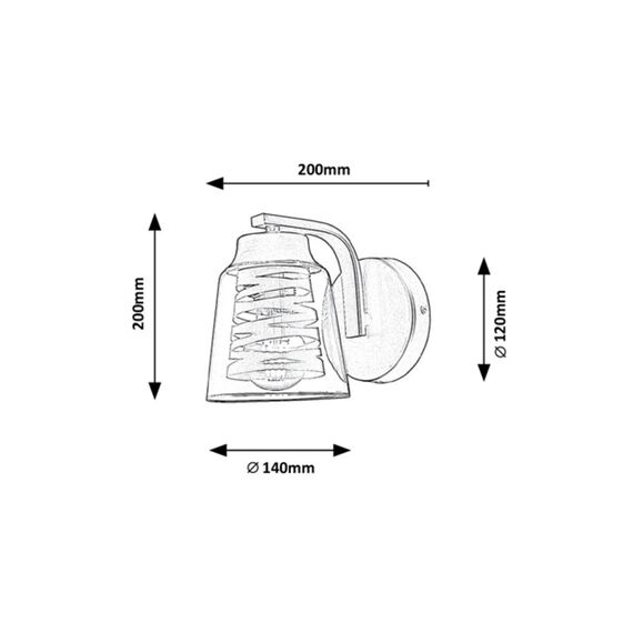 Аплик ZENAIDA 3542 Rabalux 1xE27 | Osvetlenieto.bg