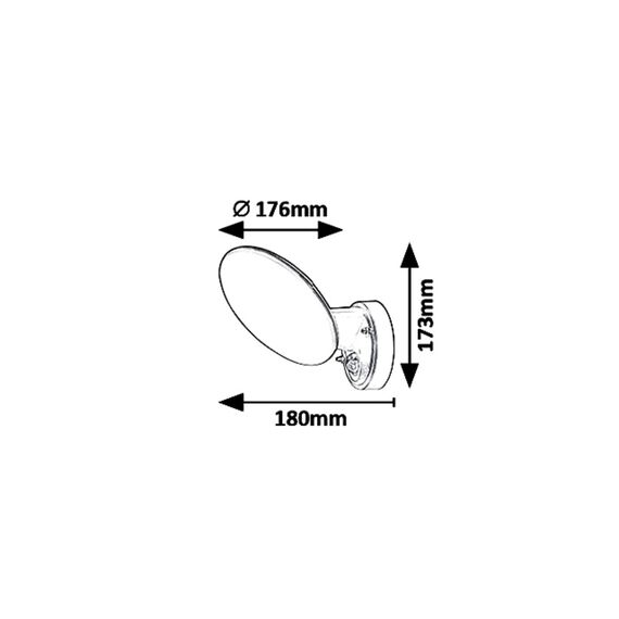 LED Фасаден аплик със сензор VARNA 8135 Rabalux 12W 4000K | Osvetlenieto.bg