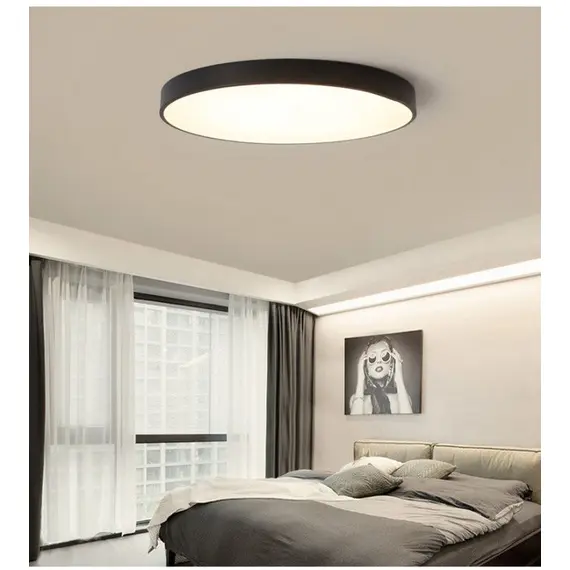 LED плафон Disk Slim черен мат 54W Ø60cm | Osvetlenieto.bg