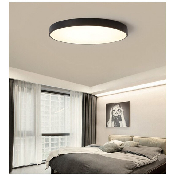 LED плафон Disk Slim черен мат 54W 3000K/4000K Ø60cm | Osvetlenieto.bg