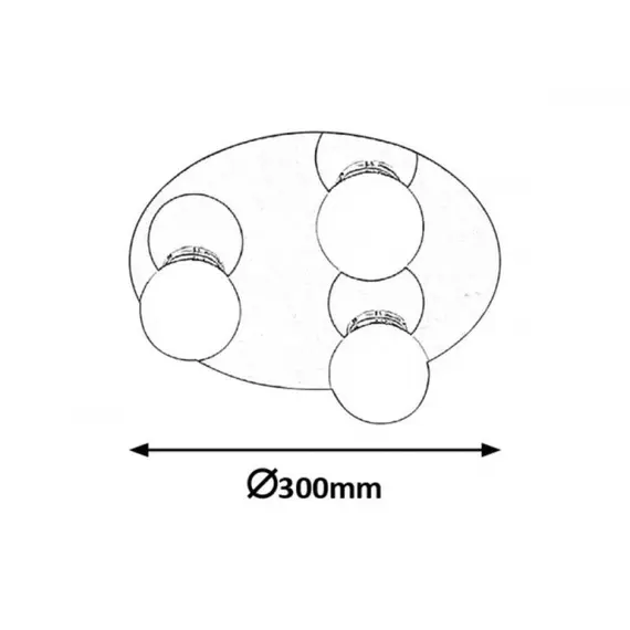 Плафон за  баня Becca 2113 Rabalux 3xG9 IP44 | Osvetlenieto.bg