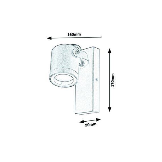 Фасаден аплик ELVA 7929 Rabalux 1xGU10 | Osvetlenieto.bg