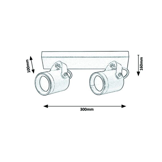 Фасаден аплик ELVA 7930 Rabalux 2xGU10 | Osvetlenieto.bg