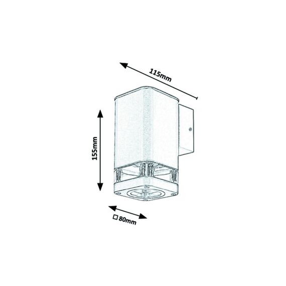 Фасаден аплик SINTRA 7955 Rabalux 1xGU10 | Osvetlenieto.bg