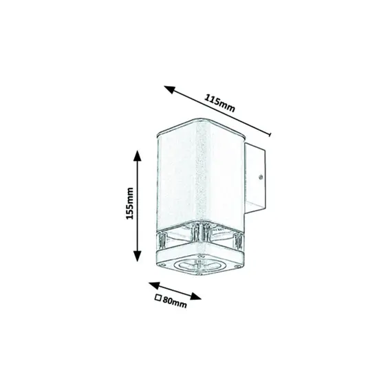 Фасаден аплик SINTRA 7955 Rabalux 1xGU10 | Osvetlenieto.bg