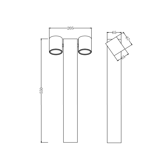 Градинска лампа Wall Street Maytoni O010FL-02B | Osvetlenieto.bg