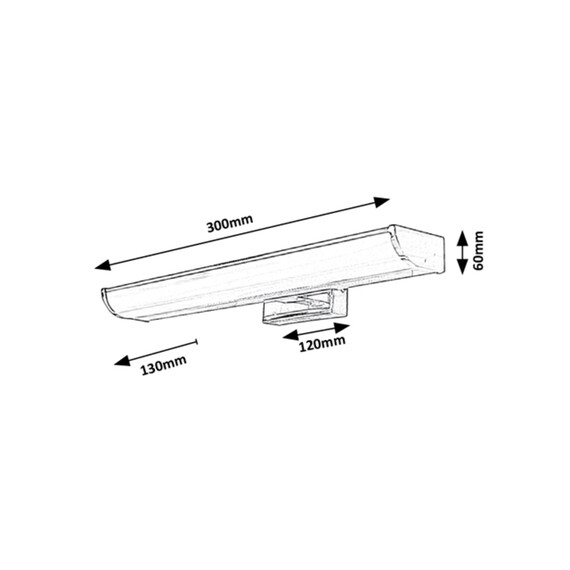 LED аплик за бяня EVRON 5062 Rabalux 5W 4000K IP44 | Osvetlenieto.bg