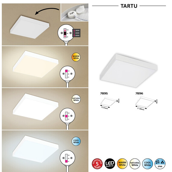 LED Фасаден плафон TARTU 7895 Rabalux 18W 2800K | Osvetlenieto.bg