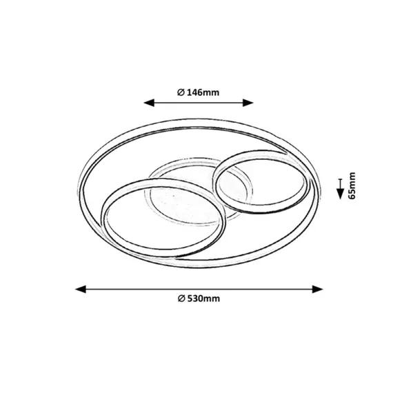 LED Плафон AQUILA 3335 Rabalux 50W 3000K | Osvetlenieto.bg