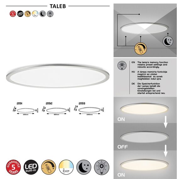 LED Плафон TALEB 2191 Rabalux 40W 3000K | Osvetlenieto.bg