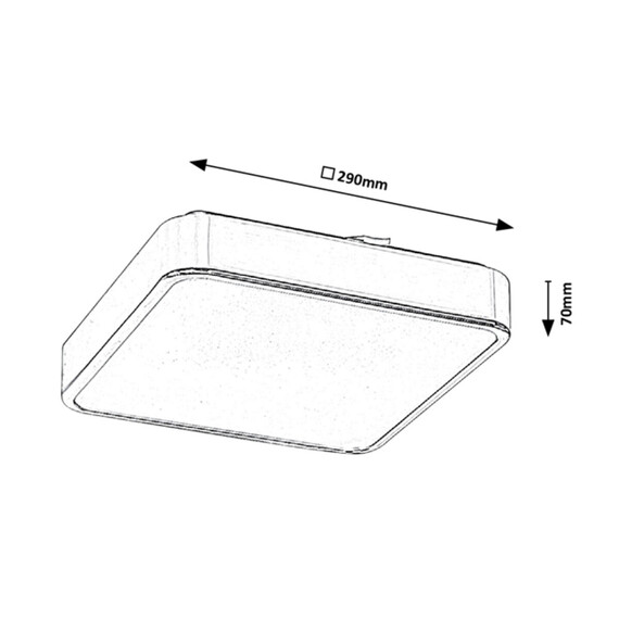 LED плафон за баня WOLIMIR 2982 Rabalux 22W 3000K RGB IP44 | Osvetlenieto.bg