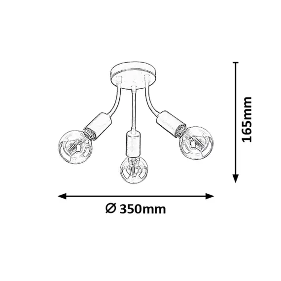 Плафон ALMUS 6808 Rabalux 3xE27 | Osvetlenieto.bg