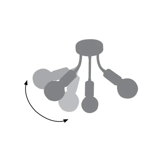 Плафон ALMUS 6808 Rabalux 3xE27 | Osvetlenieto.bg