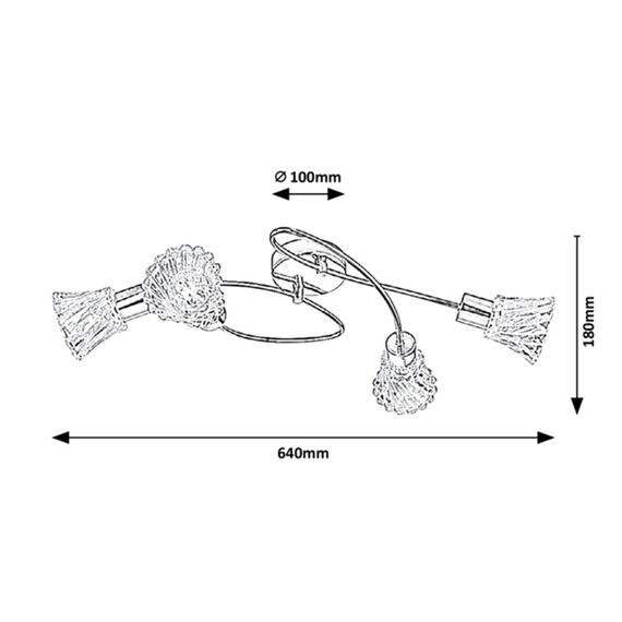 Плафон HESTIA 5302 Rabalux 4xE14 | Osvetlenieto.bg