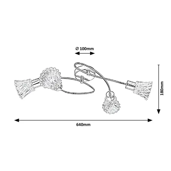 Плафон HESTIA 5302 Rabalux 4xE14 | Osvetlenieto.bg