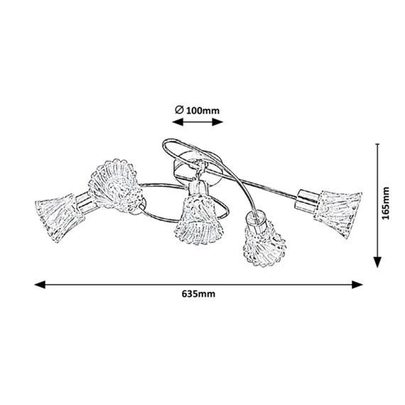 Плафон HESTIA 5304 Rabalux 5xE14 | Osvetlenieto.bg