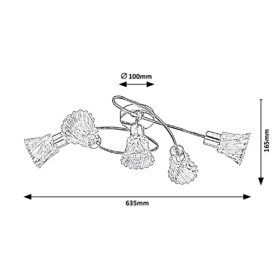 Плафон HESTIA 5304 Rabalux 5xE14 | Osvetlenieto.bg