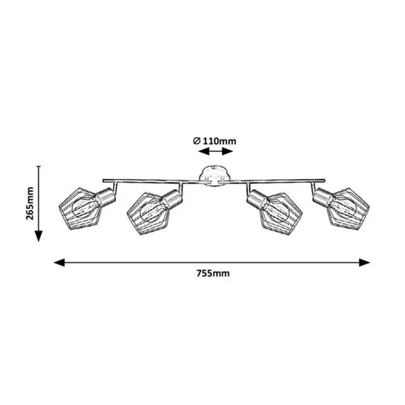 Спот BELANO 3537 Rabalux 4xE27 | Osvetlenieto.bg