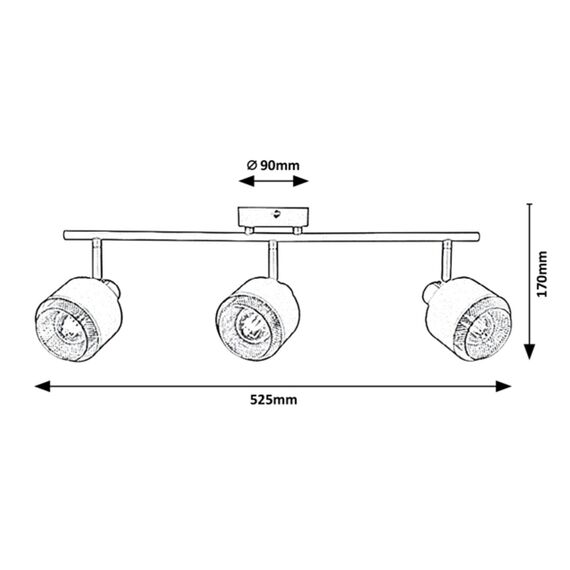 Спот FEDORA 3549 Rabalux 3xE14 | Osvetlenieto.bg