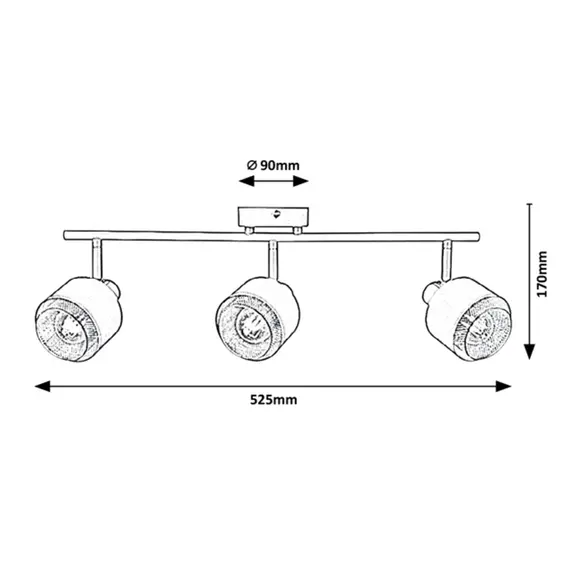 Спот FEDORA 3549 Rabalux 3xE14 | Osvetlenieto.bg