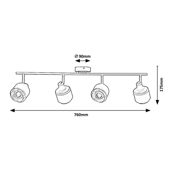 Спот FEDORA 3550 Rabalux 4xE14 | Osvetlenieto.bg