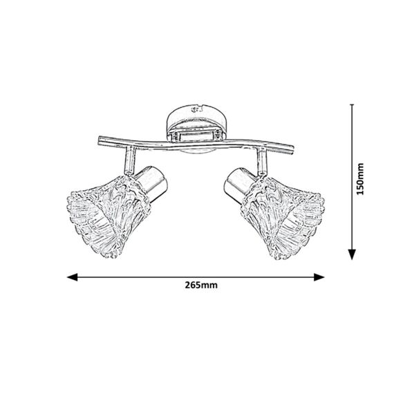 Спот HESTIA 5300 Rabalux 2xE14 | Osvetlenieto.bg Спот HESTIA 5300 Rabalux 2xE14 | Osvetlenieto.bg