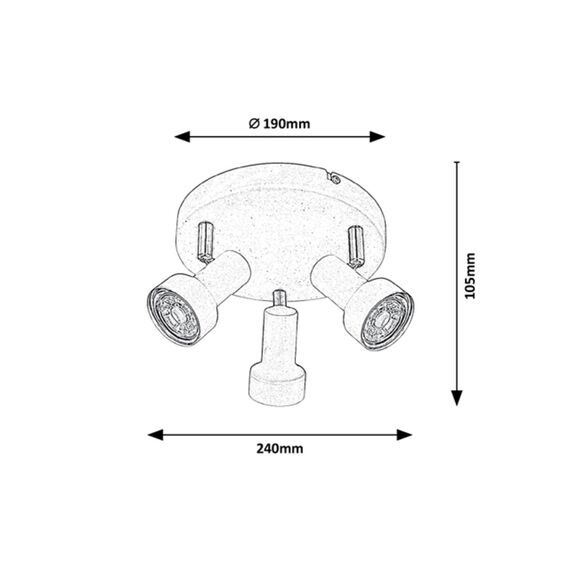 Спот KONRAD 5356 Rabalux 3xGU10 | Osvetlenieto.bg
