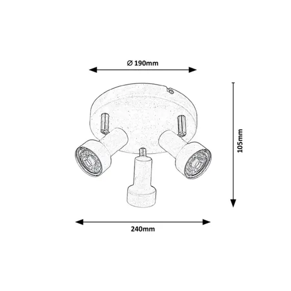 Спот KONRAD 5356 Rabalux 3xGU10 | Osvetlenieto.bg