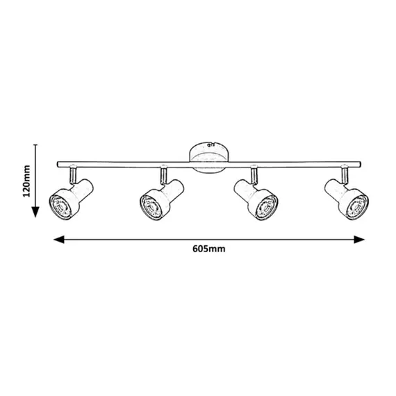 Спот KONRAD 5357 Rabalux 4xGU10 | Osvetlenieto.bg