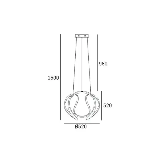 LED Полилей TOKYO P01663CH CosmoLight | Osvetlenieto.bg
