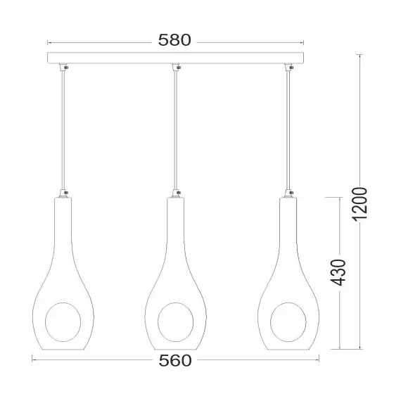 Модерен полилей CAVE DLA5203 Aca Lighting 3xE14 | Osvetlenieto.bg